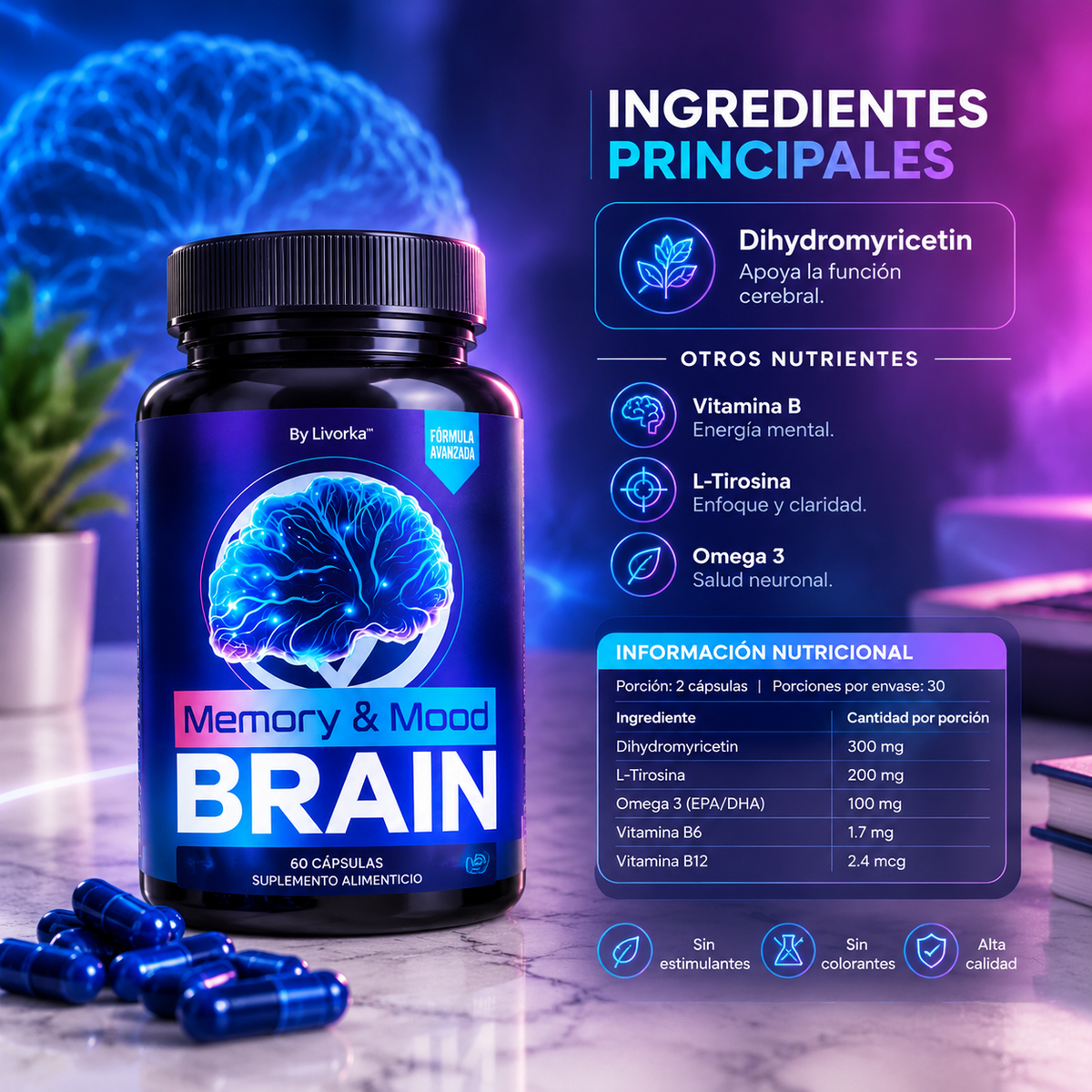 🧠 **Memory & Mood Brain: Cuida tu mente, enfócate en lo que importa**